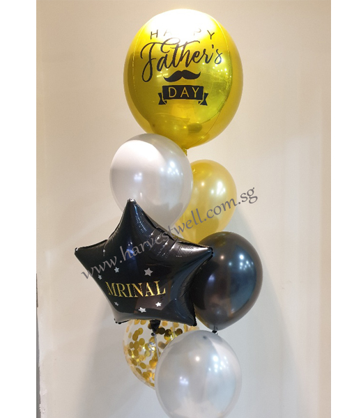 Personalised Orbz Balloon Bouquet